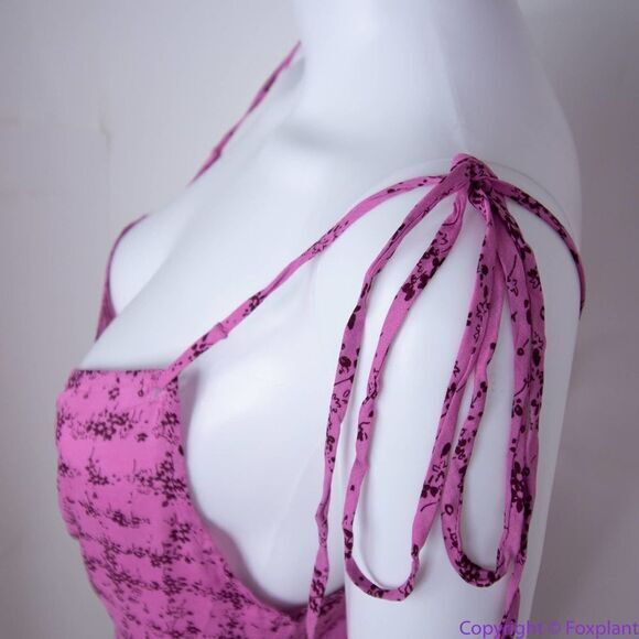 NEW Intimately Free People Caught Up Printed Slip‎ Dress, Pink, XS - Picture 9 of 14